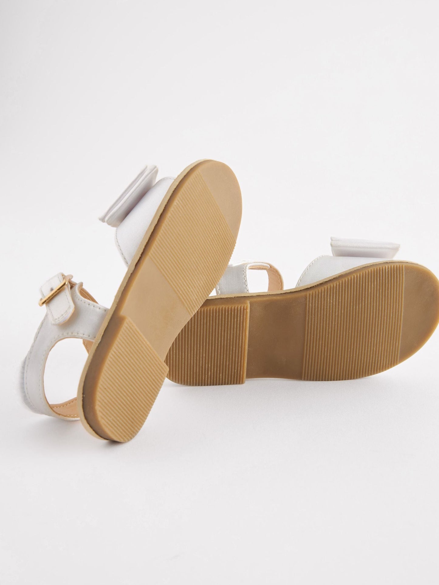 White Standard Fit (F) Bow Occasion Sandals image 4