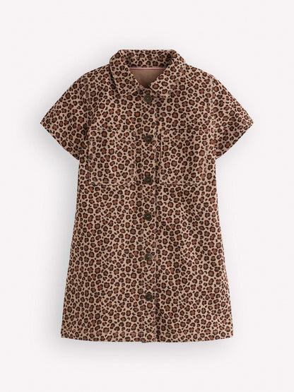 Boden Brown Denim Shirt Dress image 1