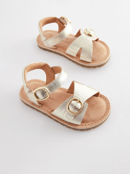 Gold Standard Fit (F) Leather Buckle Sandals image 4