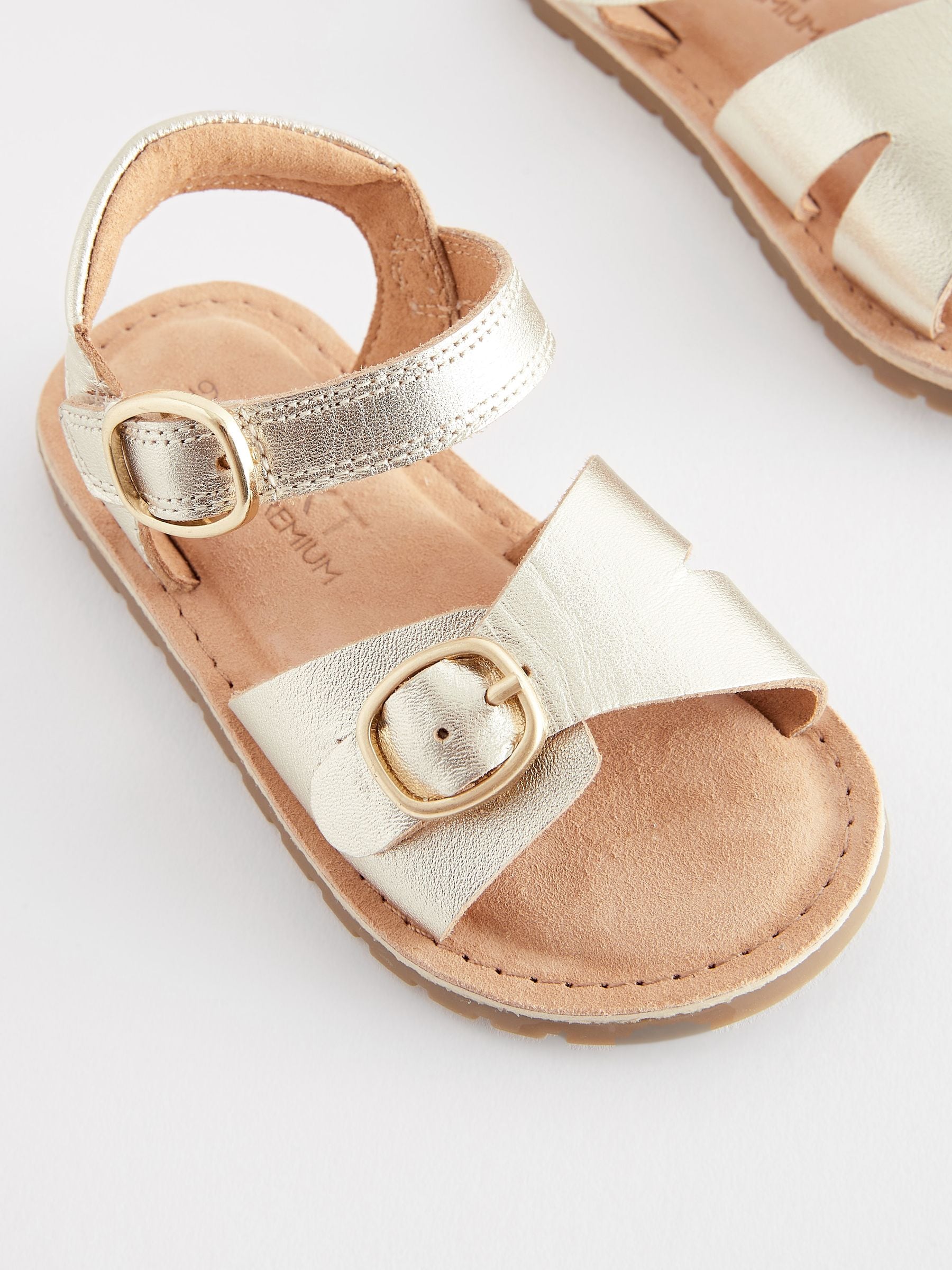 Gold Standard Fit (F) Leather Buckle Sandals image 5
