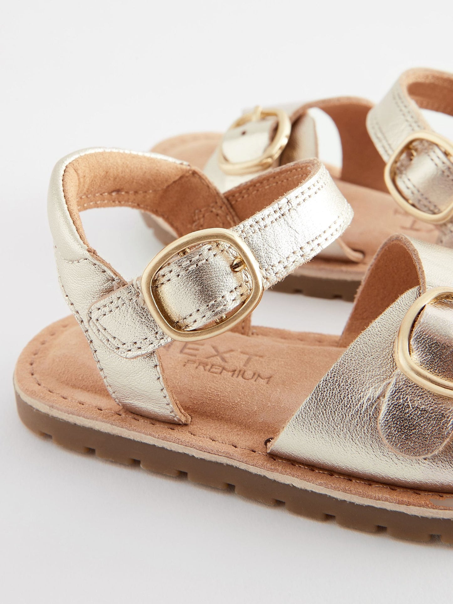 Gold Standard Fit (F) Leather Buckle Sandals image 7
