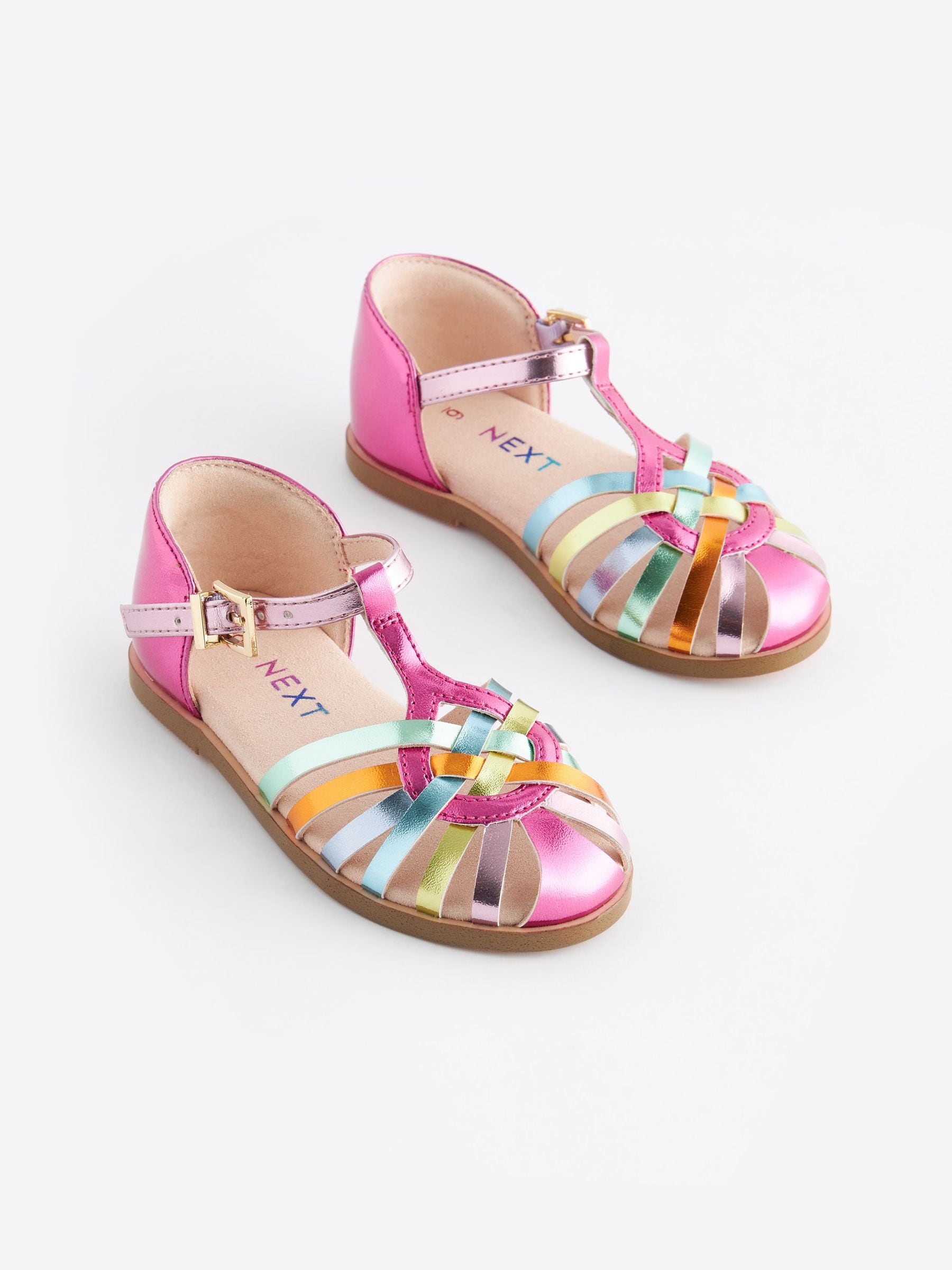 Rainbow Metallic Fisherman Occasion Sandals image 1