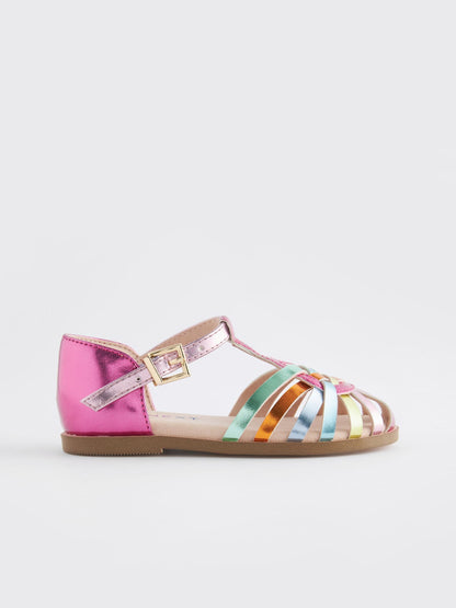 Rainbow Metallic Fisherman Occasion Sandals image 2