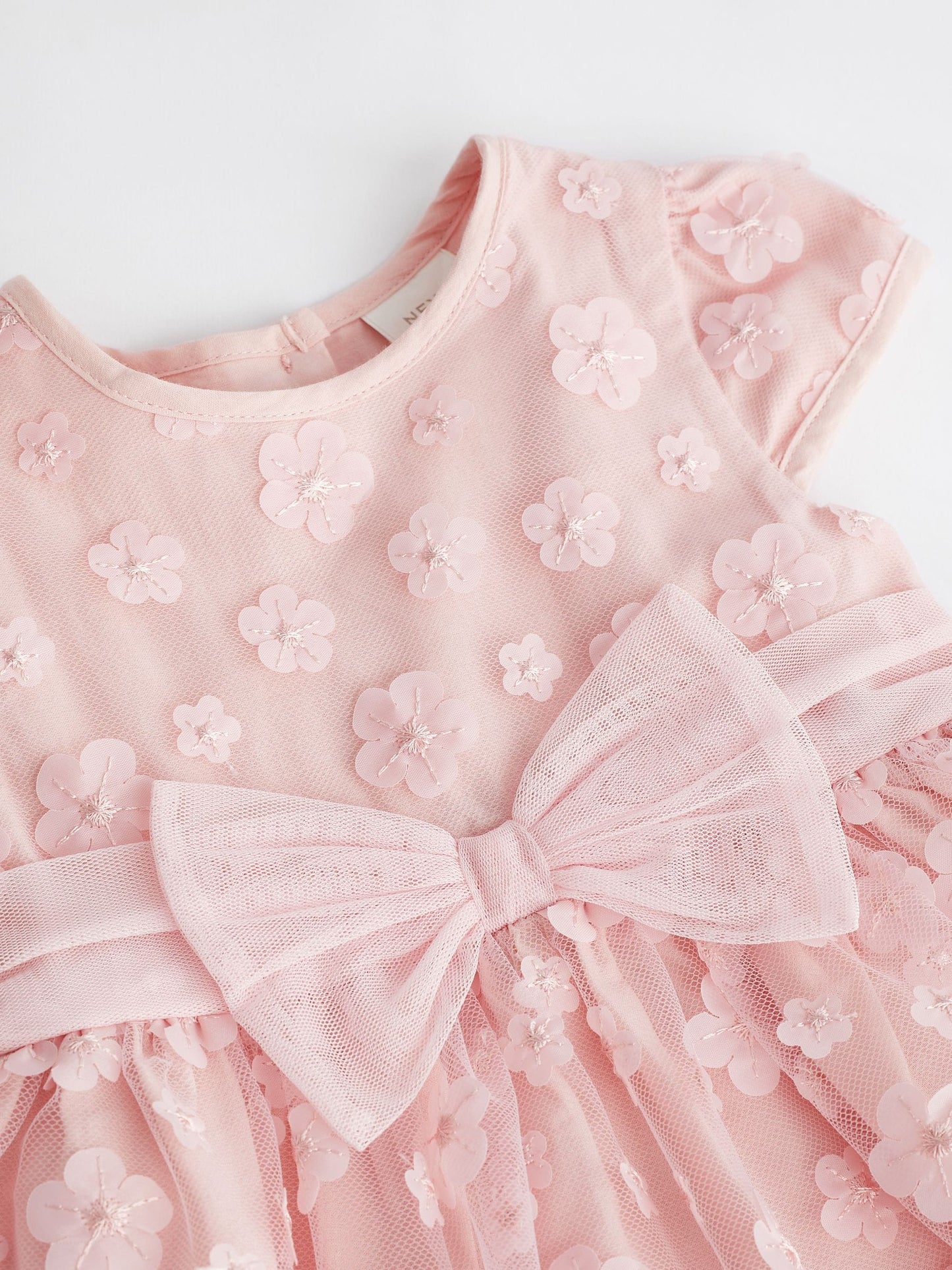 Pink 3D Flowers Baby Occasion Dress (0mths-2yrs) image 4