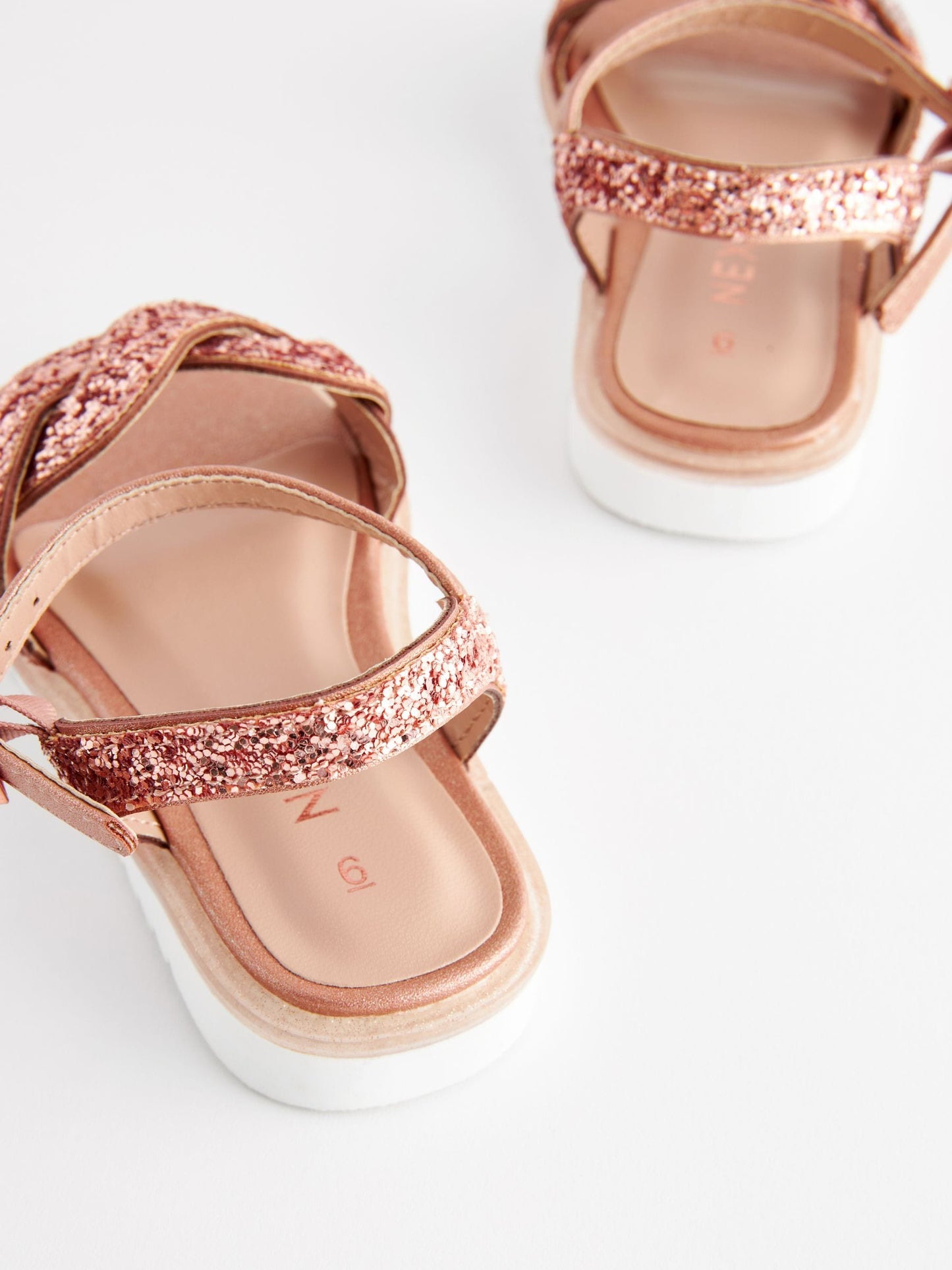 Rose Gold Glitter Occasion Sandals image 4
