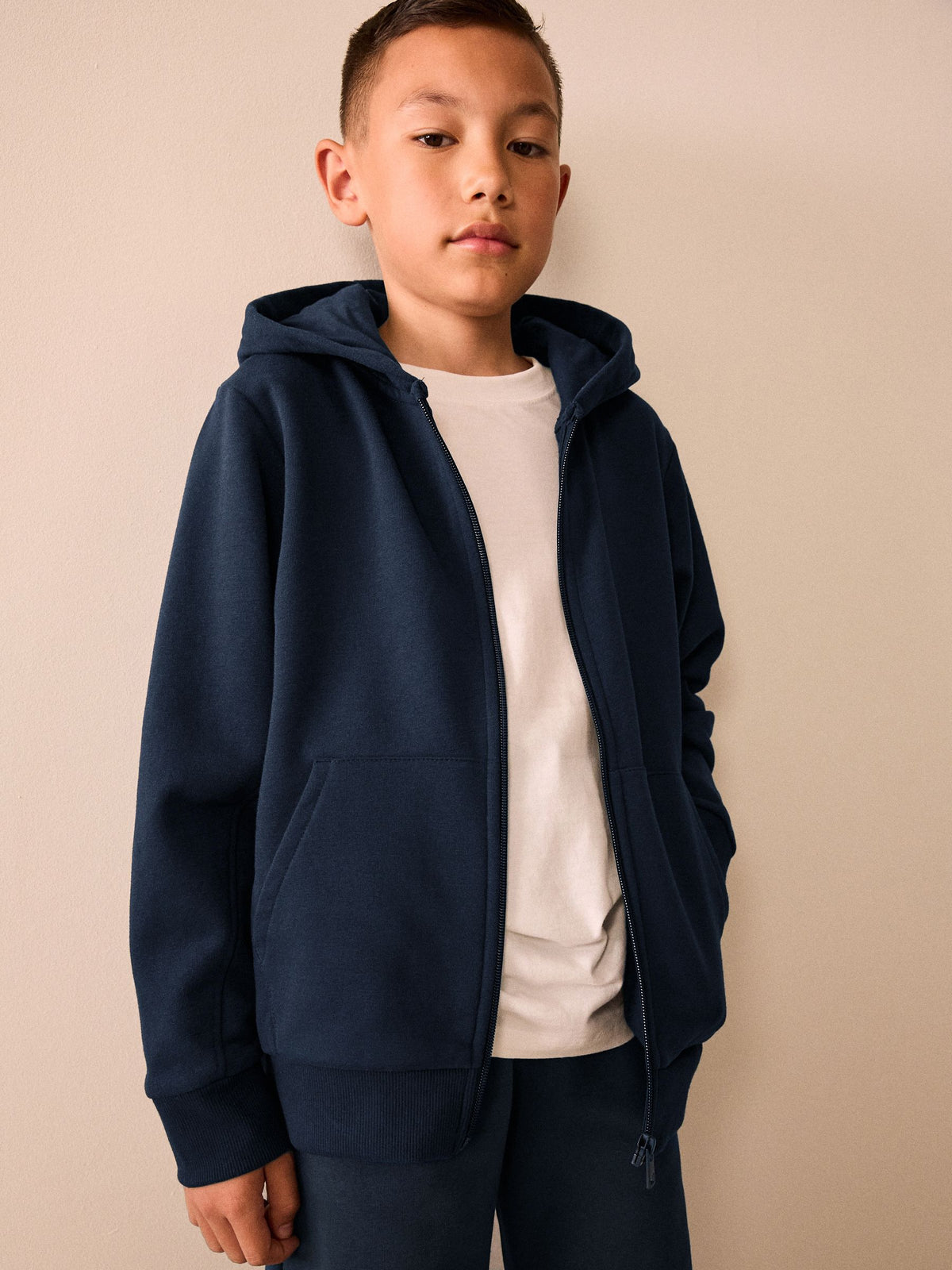 Dsiney Kidz - Navy Blue Zip Through Sweat Hoodie (3-16yrs) image 1