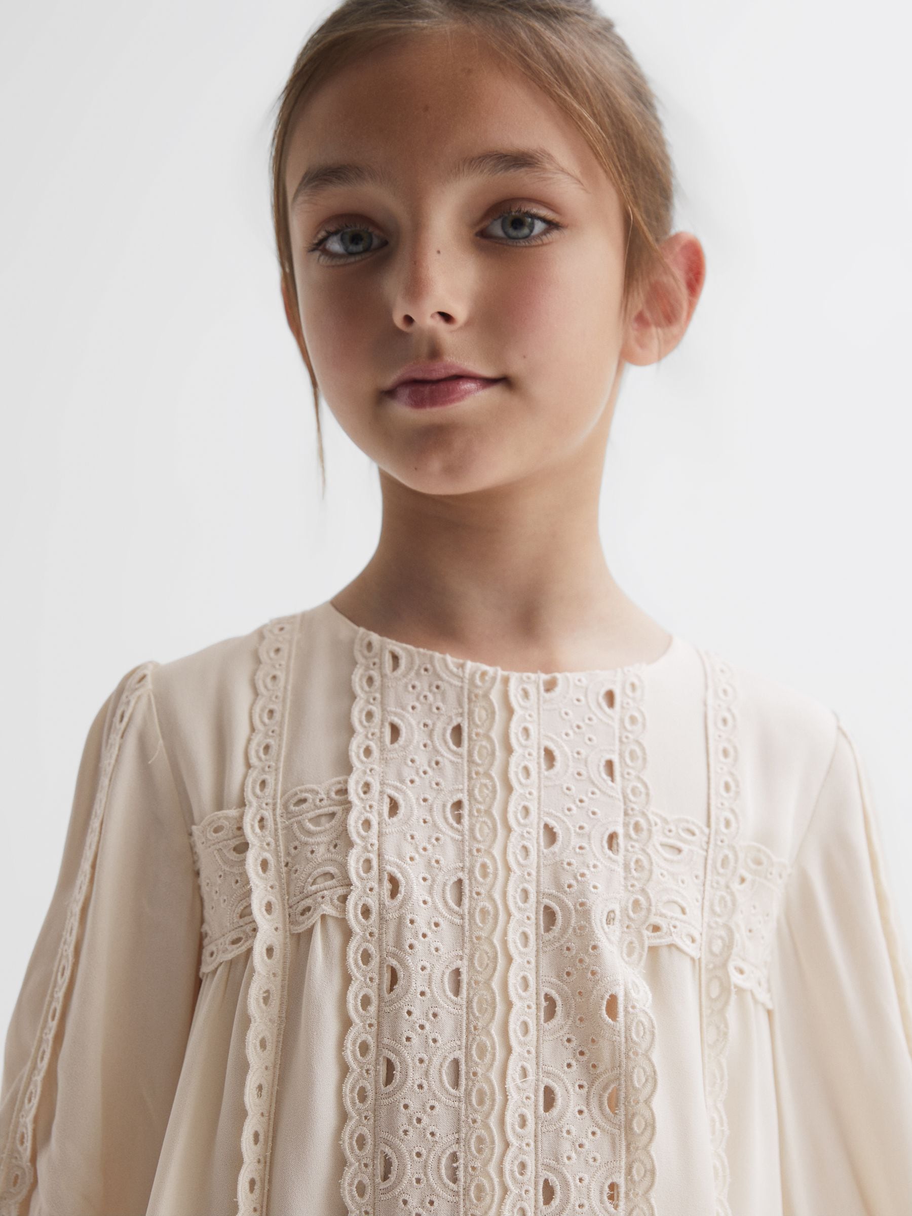 Dsiney Kidz - Reiss Ivory Tavi 9-14 yrs Long Sleeve Lace Dress image 4