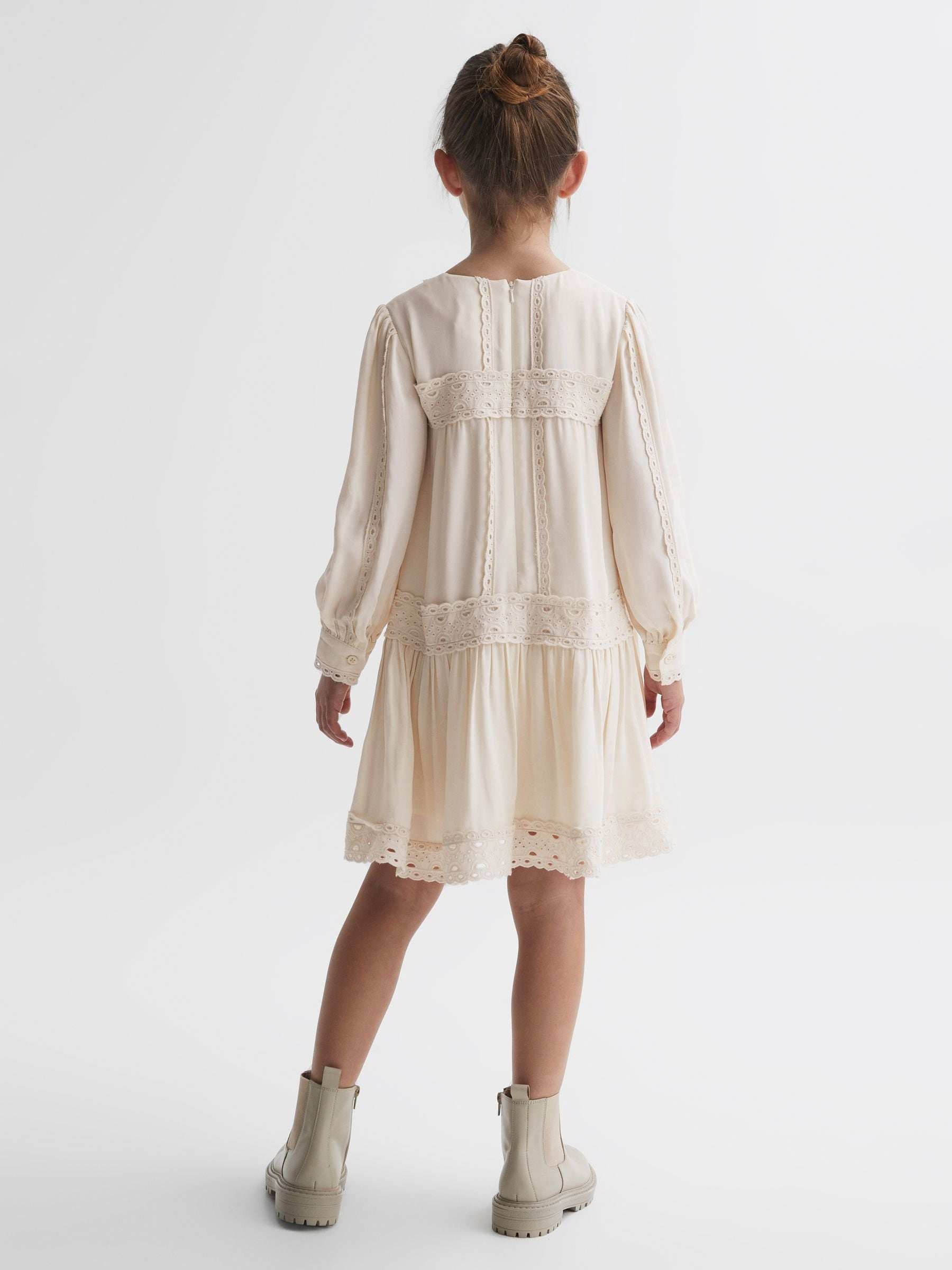 Dsiney Kidz - Reiss Ivory Tavi 9-14 yrs Long Sleeve Lace Dress image 5