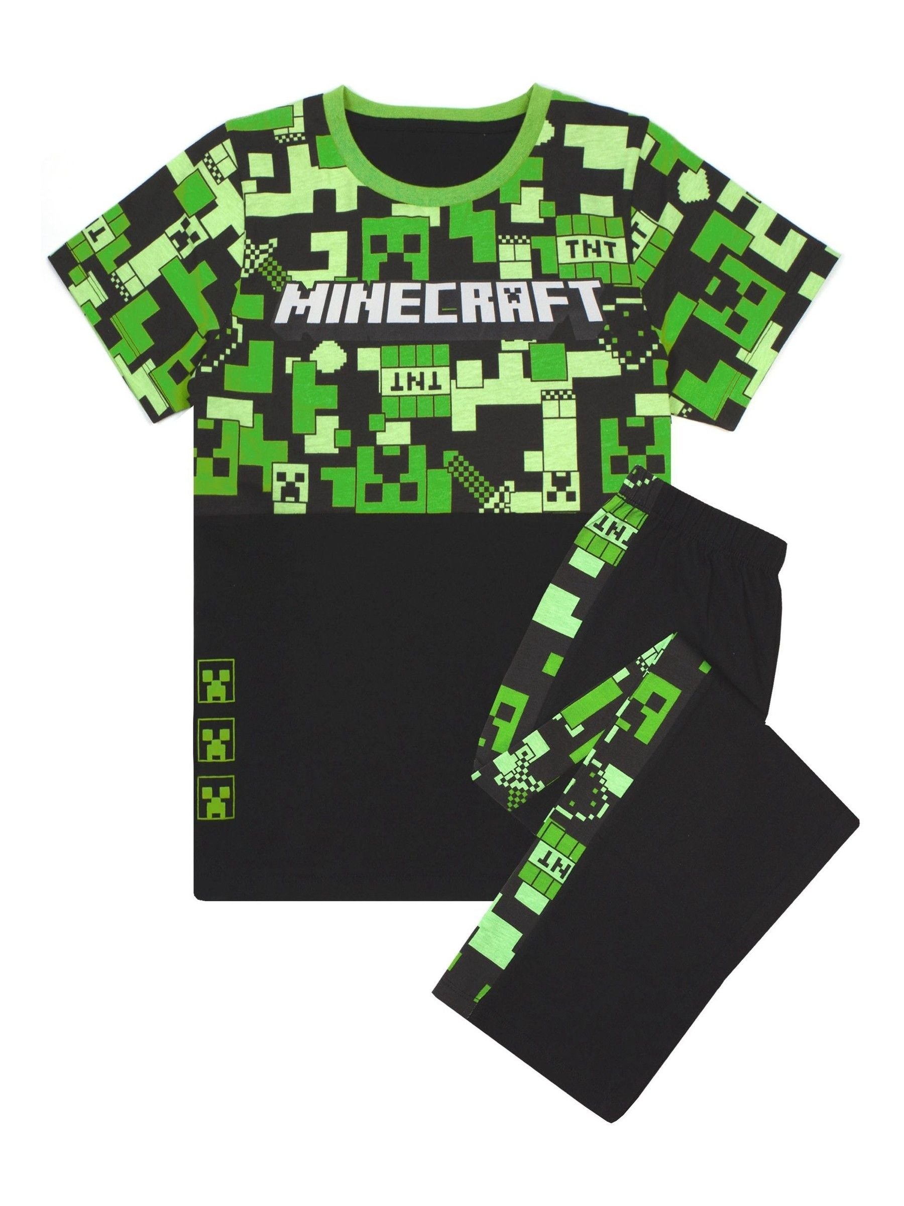 Dsiney Kidz - Vanilla Underground Green Minecraft Long Leg Pyjamas image 1