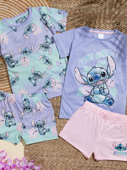 Vanilla Underground Purple Disney Lilo & Stitch Pyjamas 2 Pack - image 2