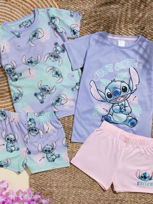 Vanilla Underground Purple Disney Lilo & Stitch Pyjamas 2 Pack - image 2