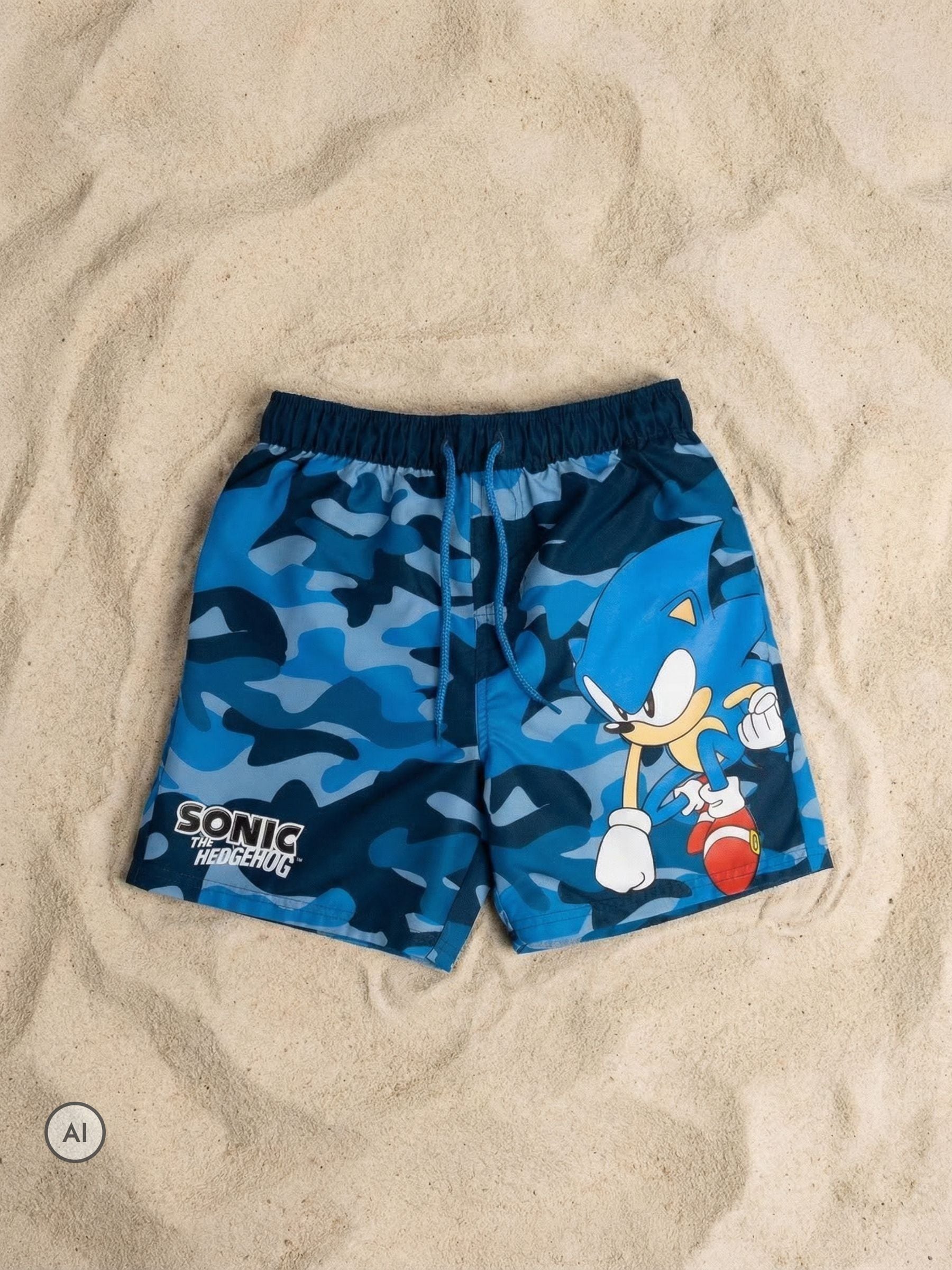 Dsiney Kidz - Vanilla Underground Blue Boys Sonic The Hedgehog Licencing Swim Shorts image 4