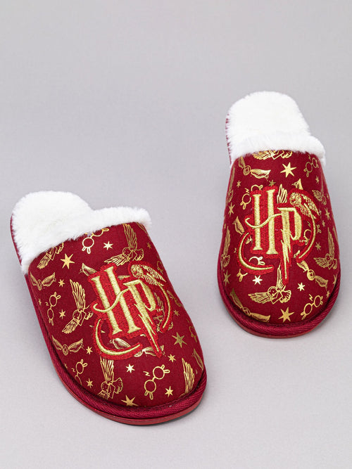 Vanilla Underground Red Harry Potter Adult Winter Slippers image 1