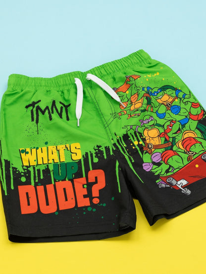 Dsiney Kidz - Vanilla Underground Green Boys Teenage Mutant Ninja Turtles Licencing Swim Shorts image 3