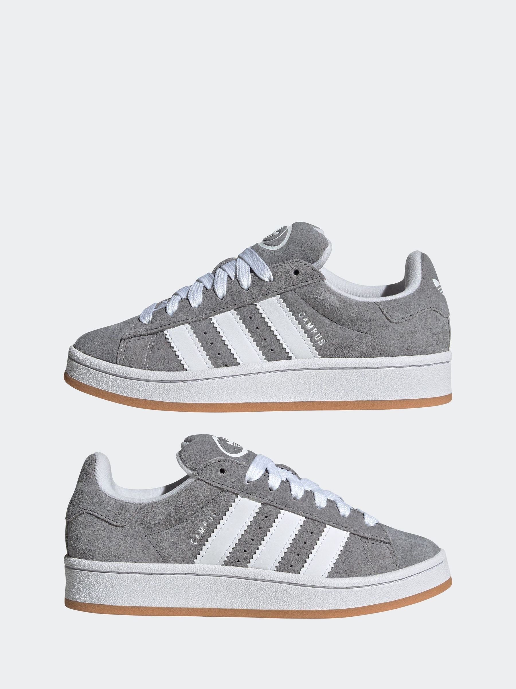 adidas Originals Grey/White Campus 00s Lace Junior Trainers image 3