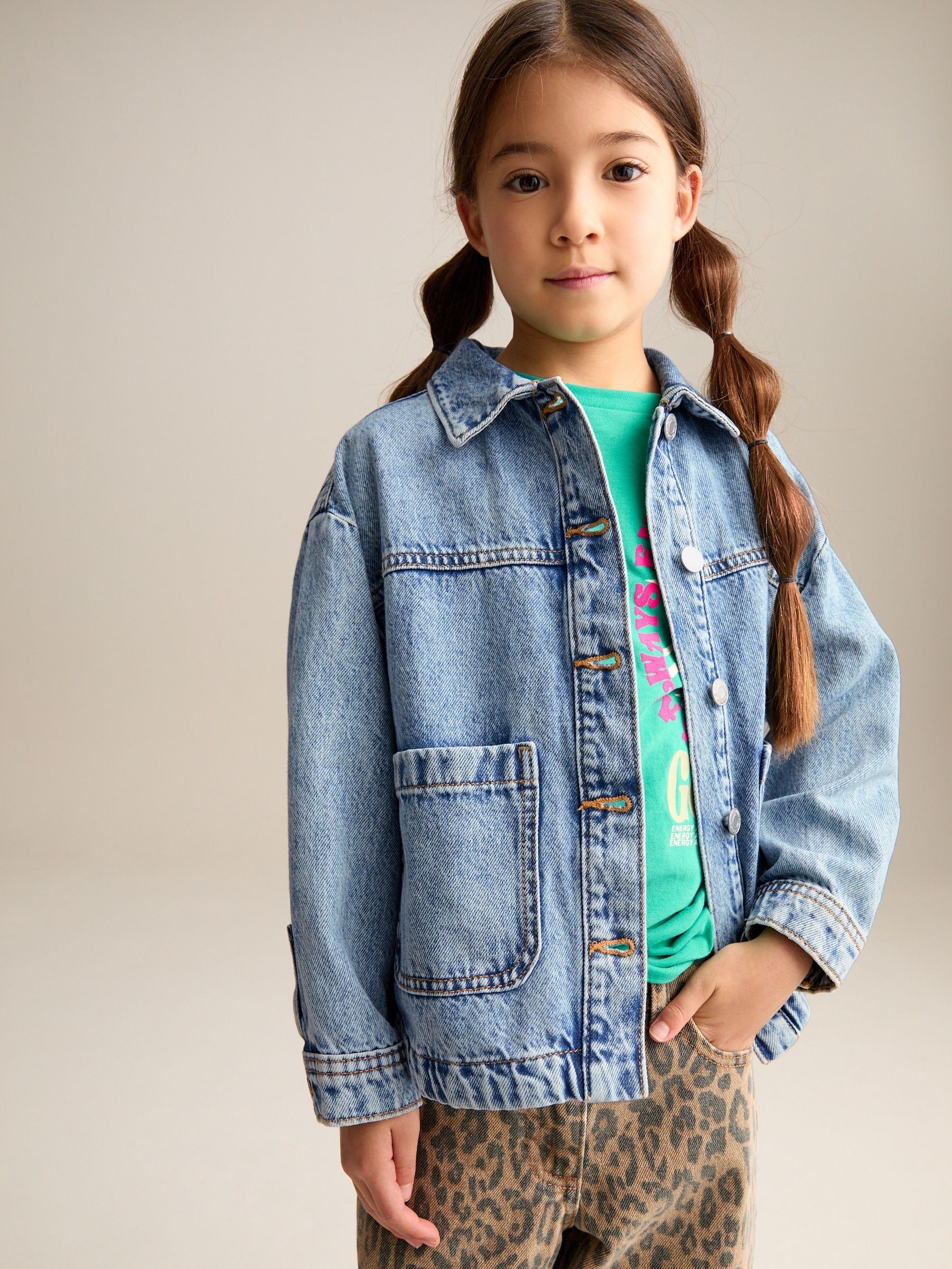 Dsiney Kidz - Mid Blue Denim Shacket (3-16yrs) image 1