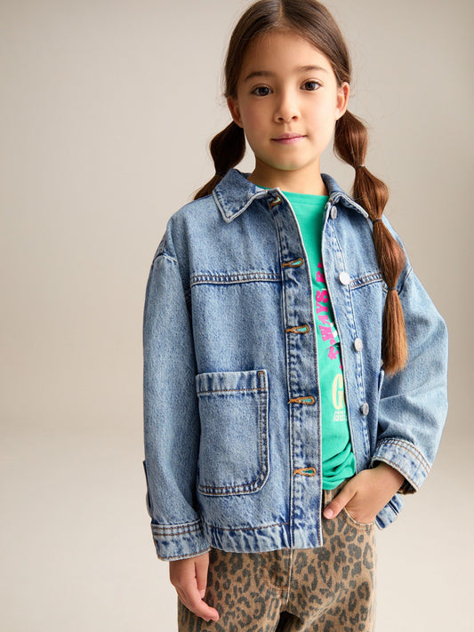 Dsiney Kidz - Mid Blue Denim Shacket (3-16yrs) image 1