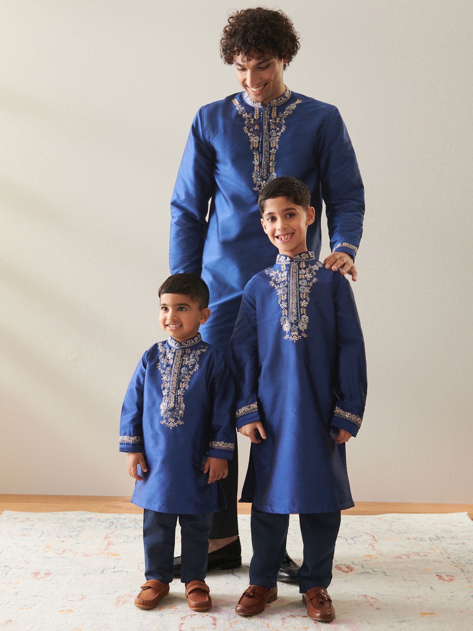 Dsiney Kidz - Navy Blue Kurta Shirt (3mths-16yrs) (3mths-16yrs) image 3