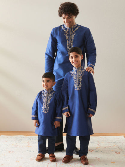 Dsiney Kidz - Navy Blue Kurta Shirt (3mths-16yrs) (3mths-16yrs) image 3