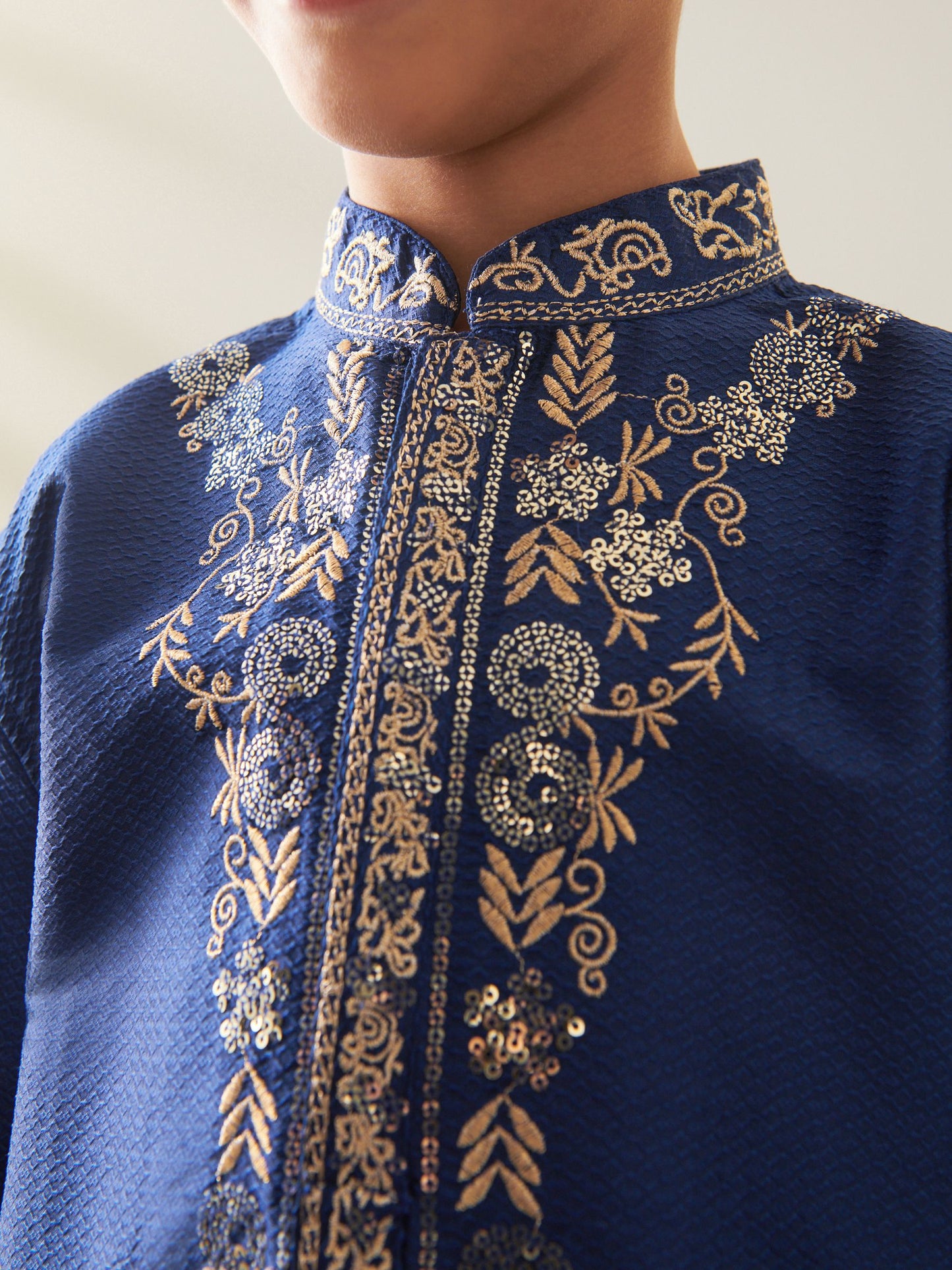 Dsiney Kidz - Navy Blue Kurta Shirt (3mths-16yrs) (3mths-16yrs) image 6