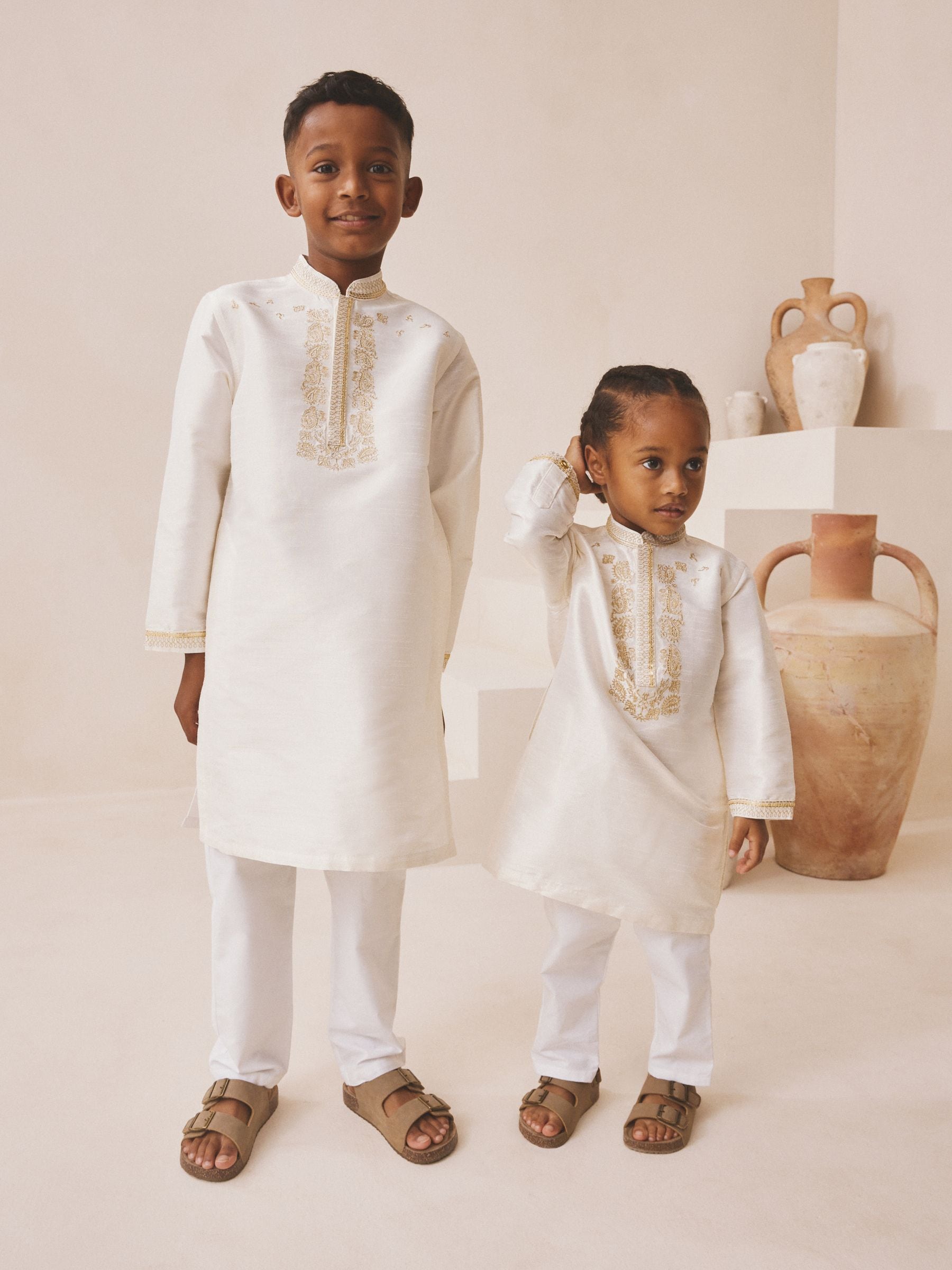 Dsiney Kidz - Ivory Kurta Shirt (3mths-16yrs) (3mths-16yrs) image 3