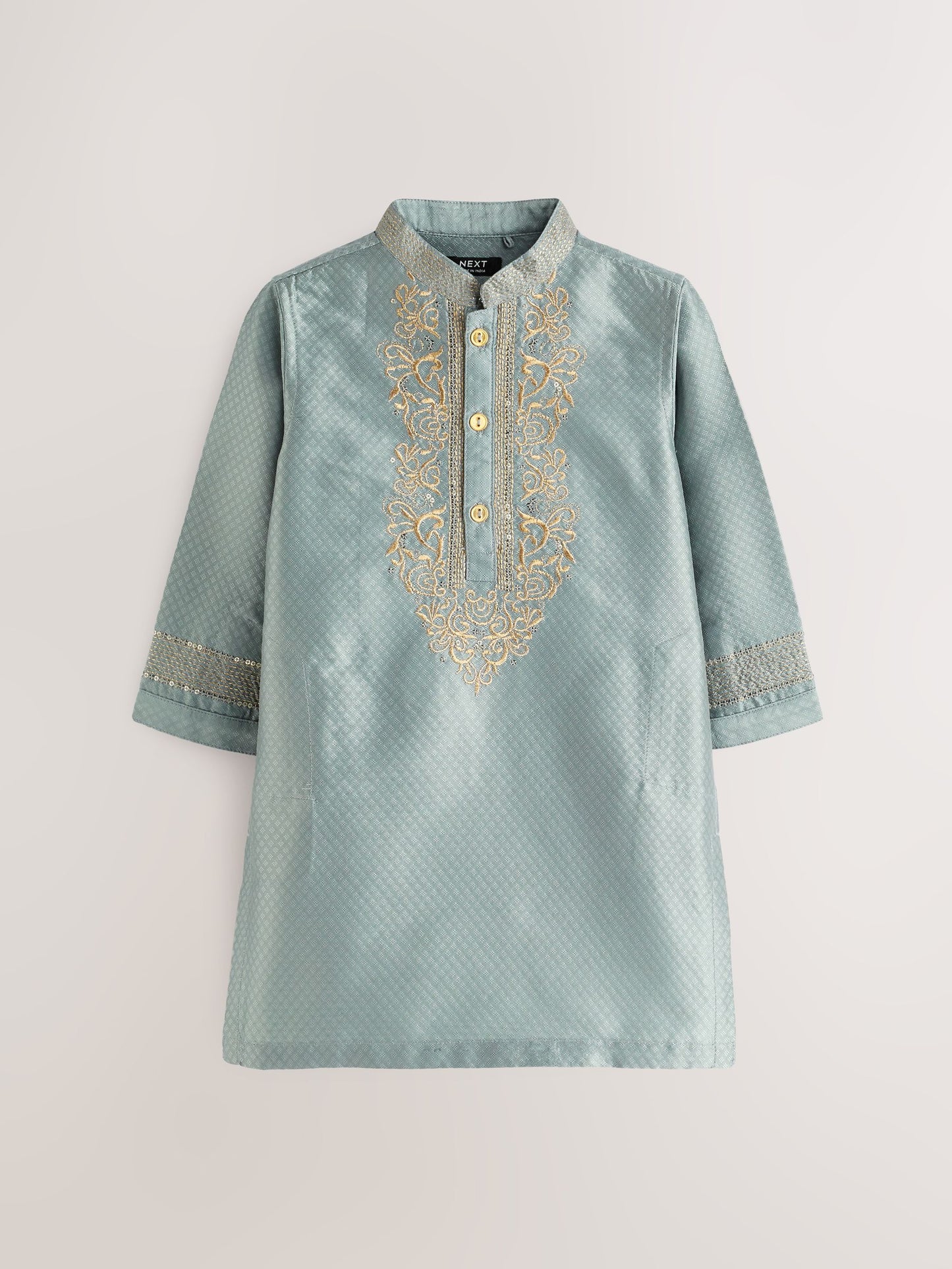 Dsiney Kidz - Turquoise Blue Kurta Shirt (3mths-16yrs) (3mths-16yrs) image 6