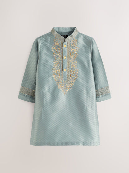 Dsiney Kidz - Turquoise Blue Kurta Shirt (3mths-16yrs) (3mths-16yrs) image 6