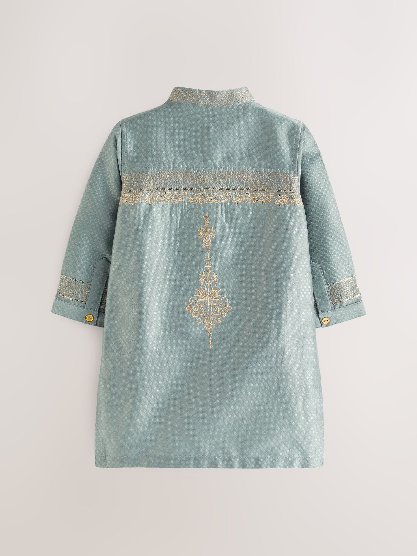 Dsiney Kidz - Turquoise Blue Kurta Shirt (3mths-16yrs) (3mths-16yrs) image 7