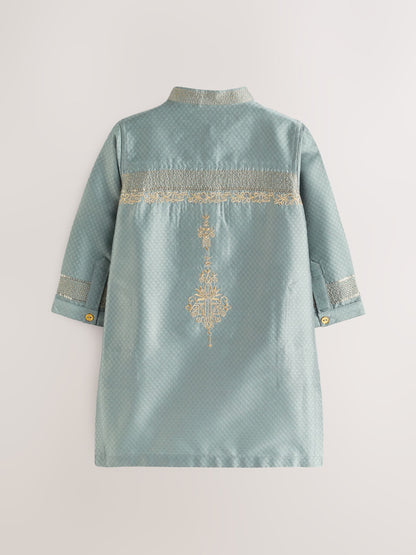 Dsiney Kidz - Turquoise Blue Kurta Shirt (3mths-16yrs) (3mths-16yrs) image 7