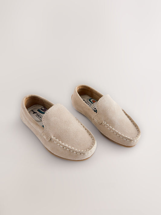 Natural Stone Standard Fit (F) Suede Slip-Ons Loafer Shoes image 1