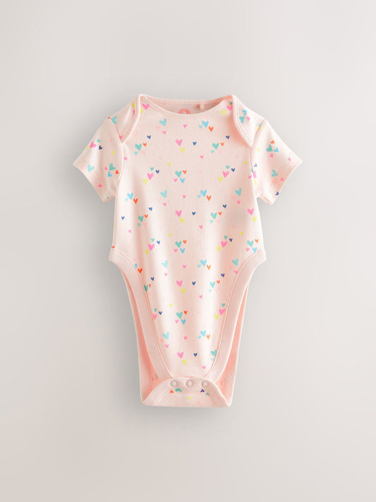 Dsiney Kidz - Pink 3 Pack Hip Dysplasia Short Sleeve Baby Bodysuits image 2