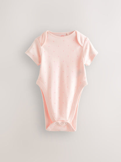 Pink 3 Pack Hip Dysplasia Short Sleeve Baby Bodysuits image 3