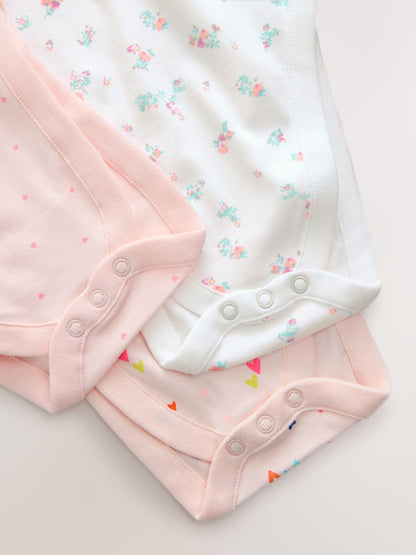 Pink 3 Pack Hip Dysplasia Short Sleeve Baby Bodysuits image 8