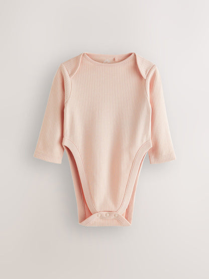 Pink 3 Pack Hip Dysplasia Long Sleeve Baby Bodysuits image 5