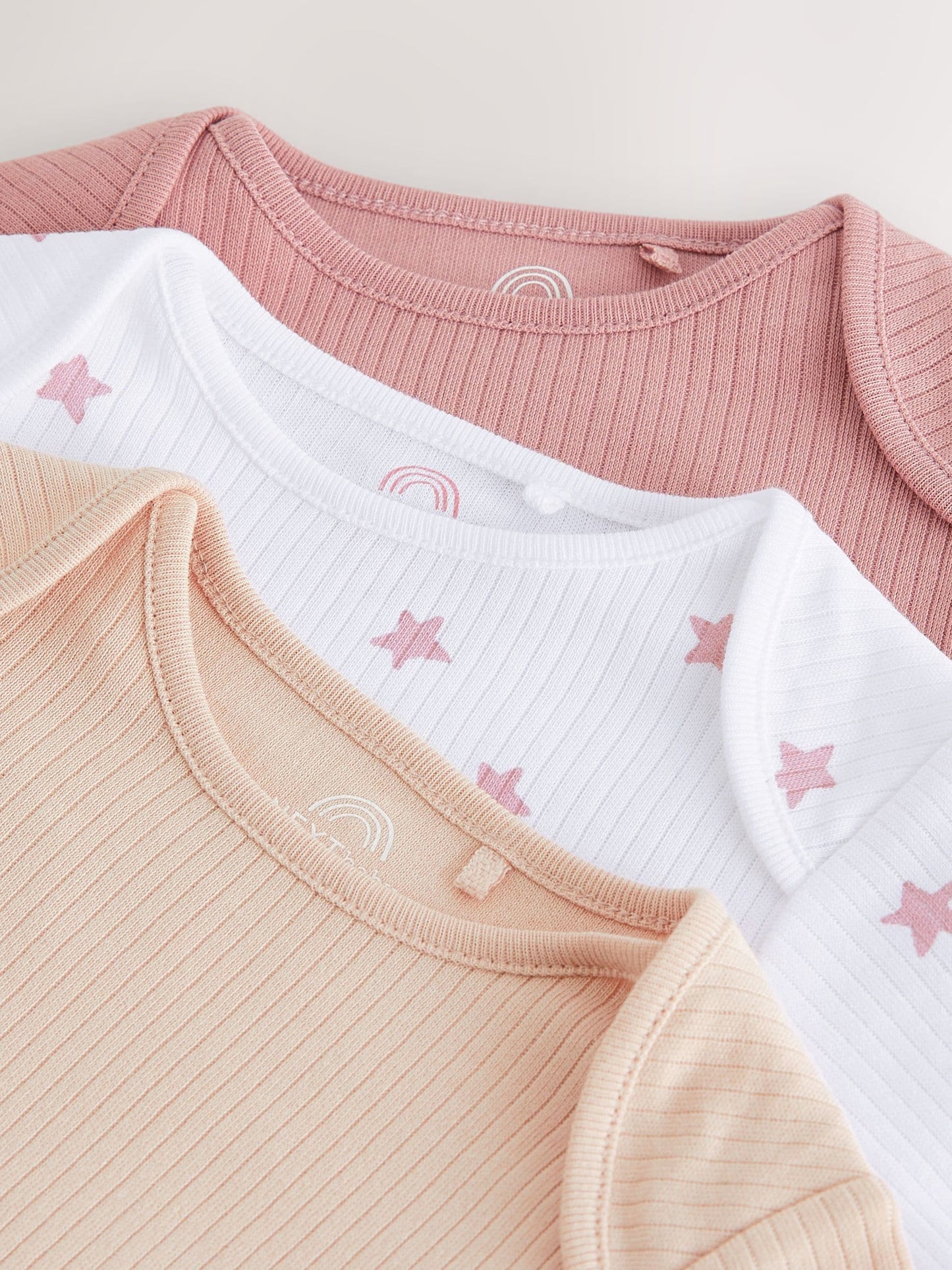 Pink 3 Pack Hip Dysplasia Long Sleeve Baby Bodysuits image 7