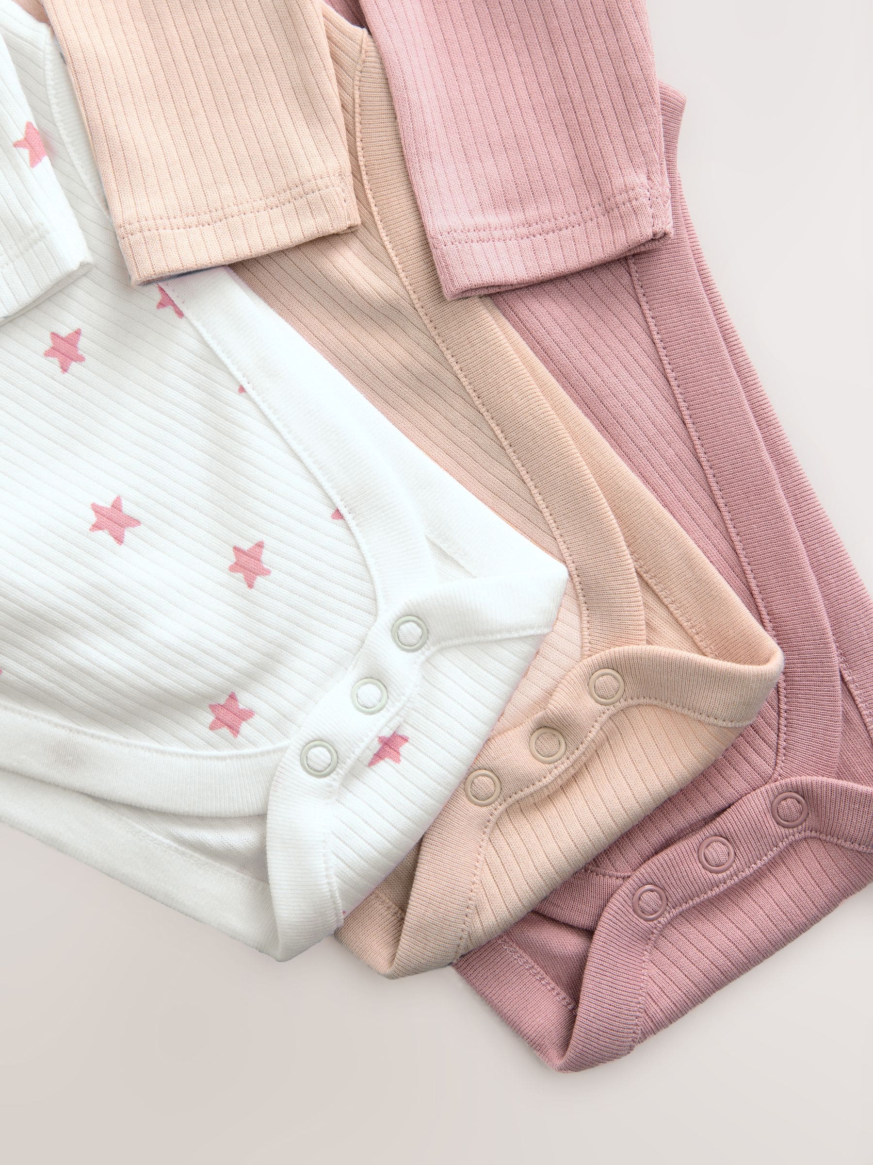 Pink 3 Pack Hip Dysplasia Long Sleeve Baby Bodysuits image 8