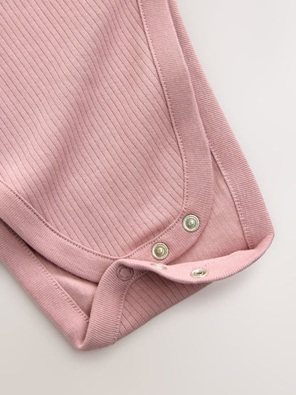 Pink 3 Pack Hip Dysplasia Long Sleeve Baby Bodysuits image 9