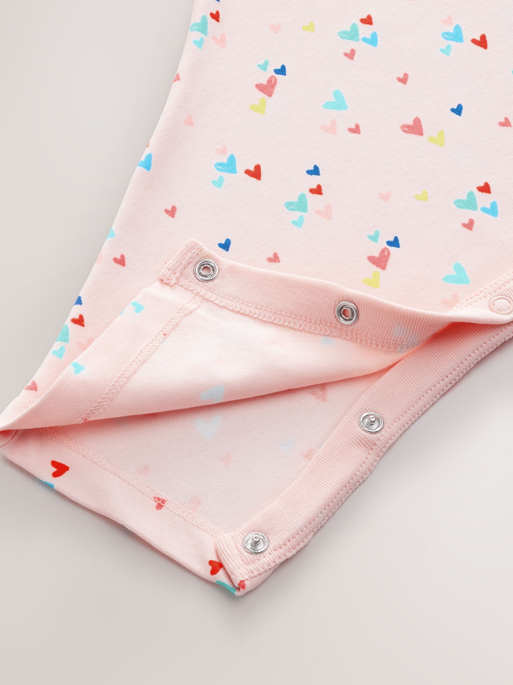 Pink 3 Pack Hip Dysplasia Baby Sleepsuits (0-3yrs) image 9