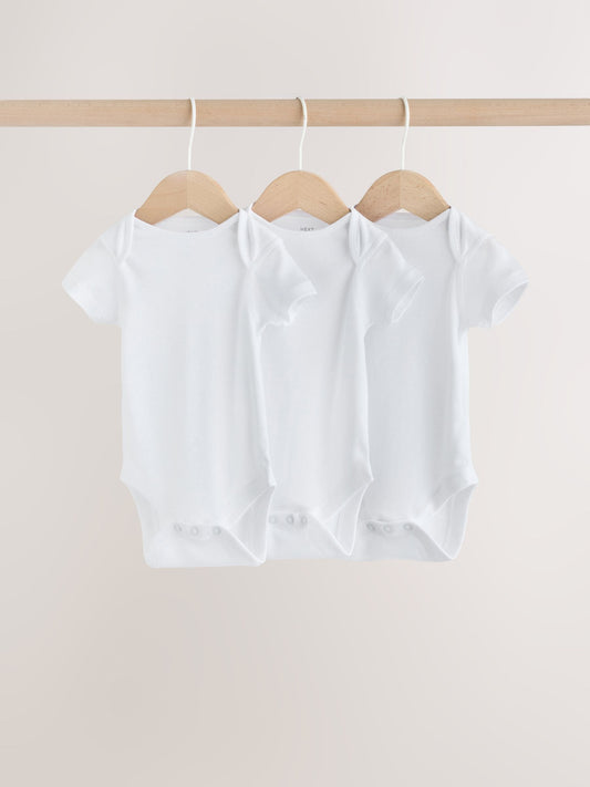 White Kind To Skin Baby Bodysuits 3 Pack image 1