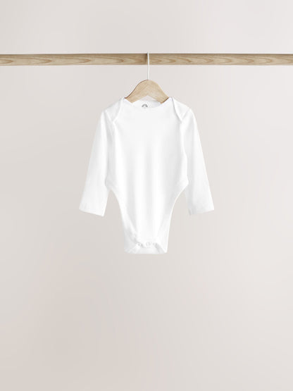 White Hip Dysplasia Baby Long Sleeve Bodysuits 5 Pack image 3