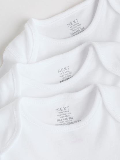 White Kind to Skin Baby Sleepsuits 3 Pack (0-2yrs) image 7