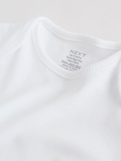 White Kind to Skin Baby Sleepsuits 3 Pack (0-2yrs) image 8