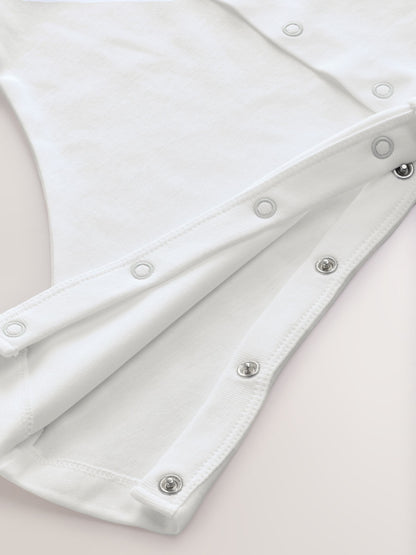 White Hip Dysplasia 100% Cotton Baby Sleepsuits 3 Pack (0-3yrs) image 6