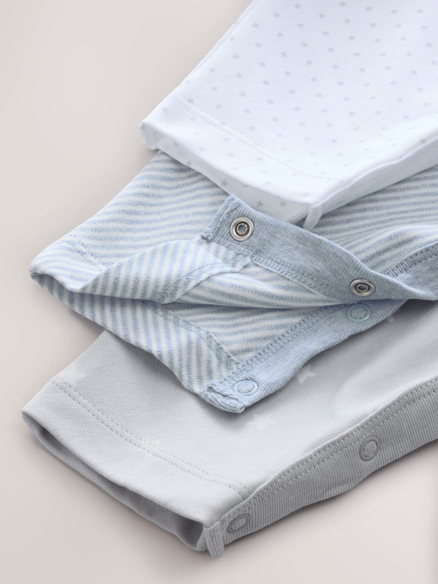 Blue Baby Hip Dysplasia Sleepsuits 3 Pack (0-3yrs)