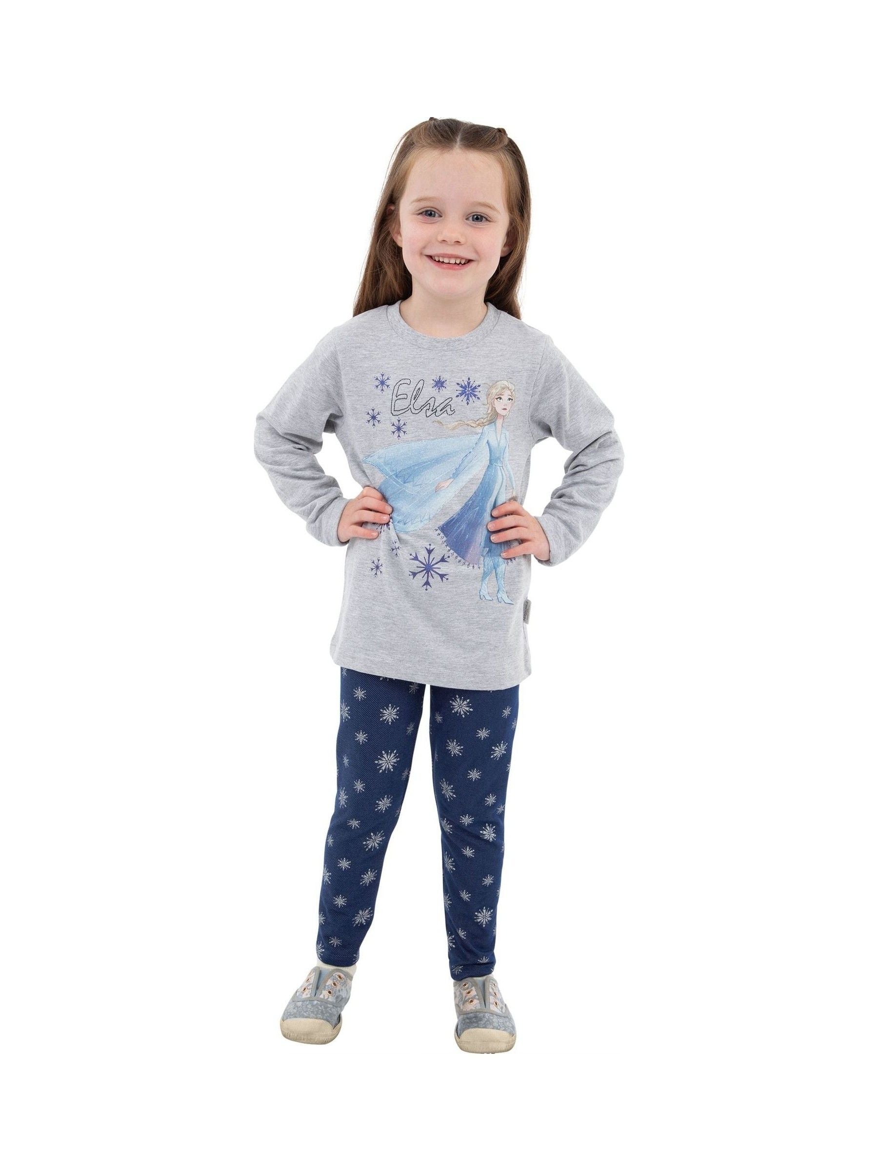 Character Grey Frozen 2 Long Sleeve Top & Leggings Elsa Snowflakes image 4