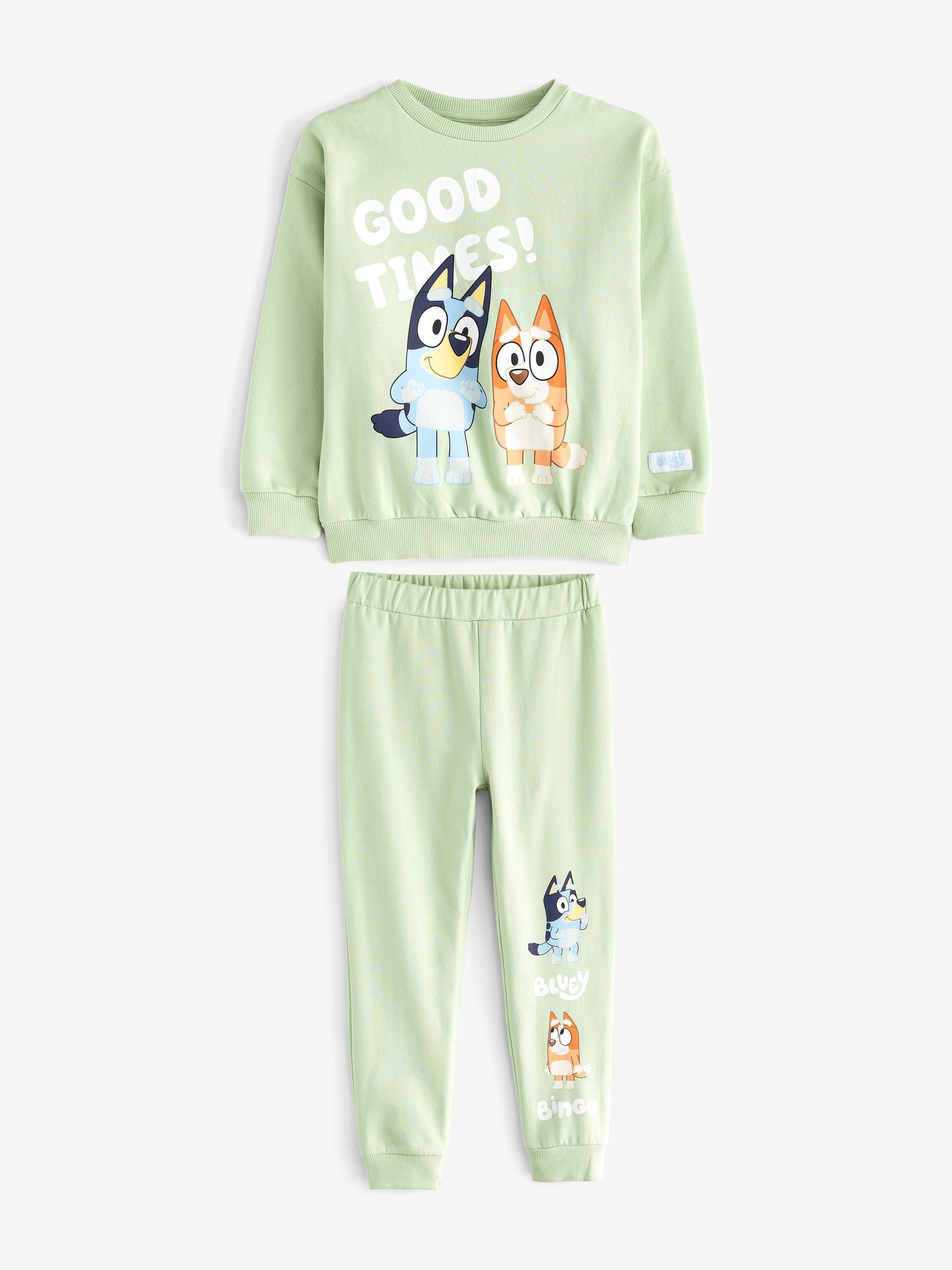 Character Green 100% Cotton Bluey Good Times Sweatshirt & Joggers Set image 3
