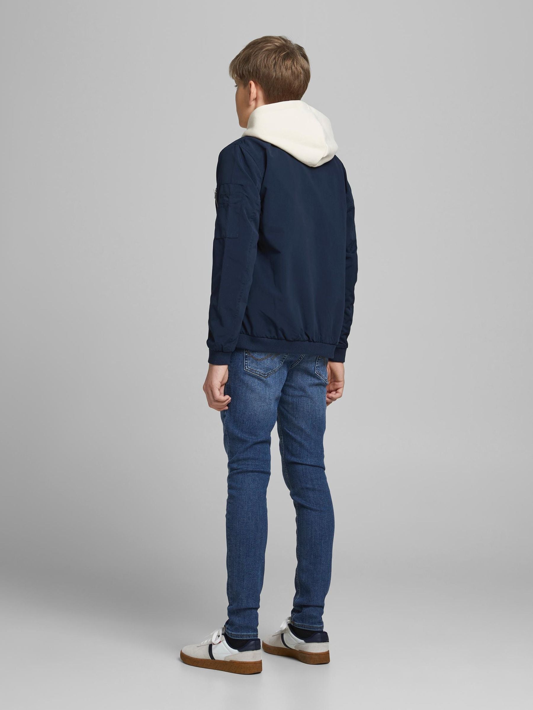 Dsiney Kidz - JACK & JONES JUNIOR Navy Blue Light Weight Bomber Jacket image 1