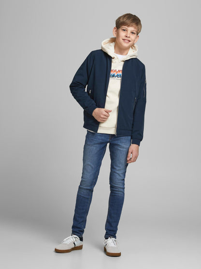 Dsiney Kidz - JACK & JONES JUNIOR Navy Blue Light Weight Bomber Jacket image 3