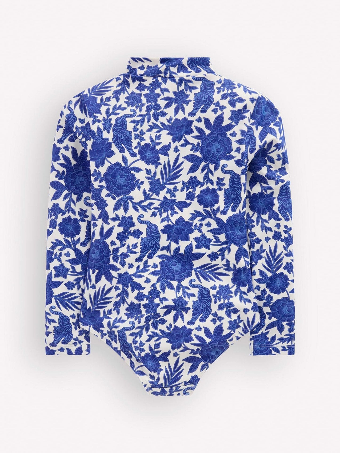 Boden Blue Long-Sleeved Swimsuit image 2