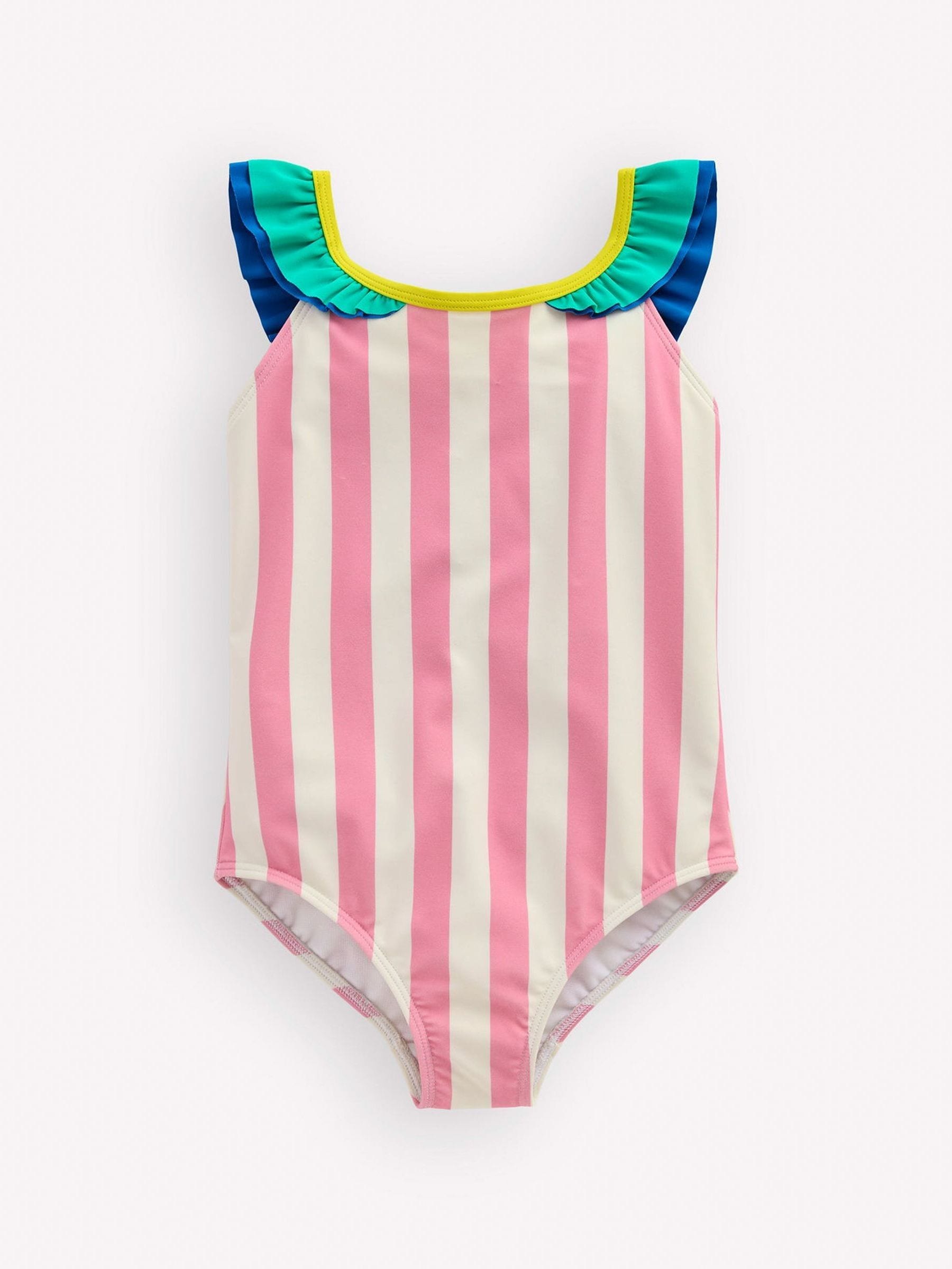 Boden Pink Hallie Frill Strap Swimsuit image 2